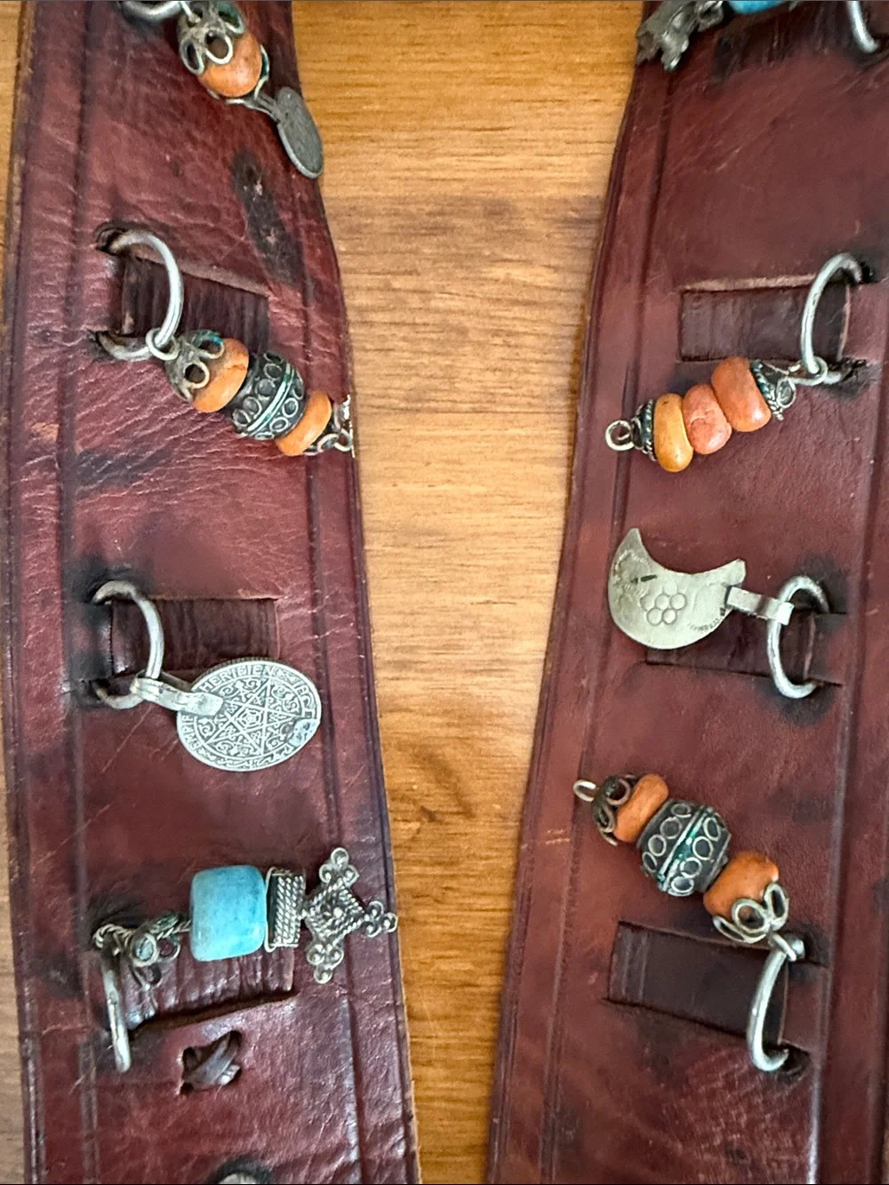 Vintage Style Wide Leather Boho Western Charm Belt